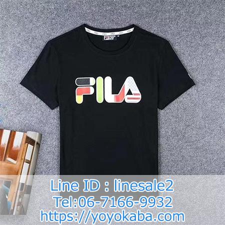 送料無料 Fila フィラ Tシャツ Fila T Shirts 高級 人気 ペアルック 丸襟系フィラカップル服