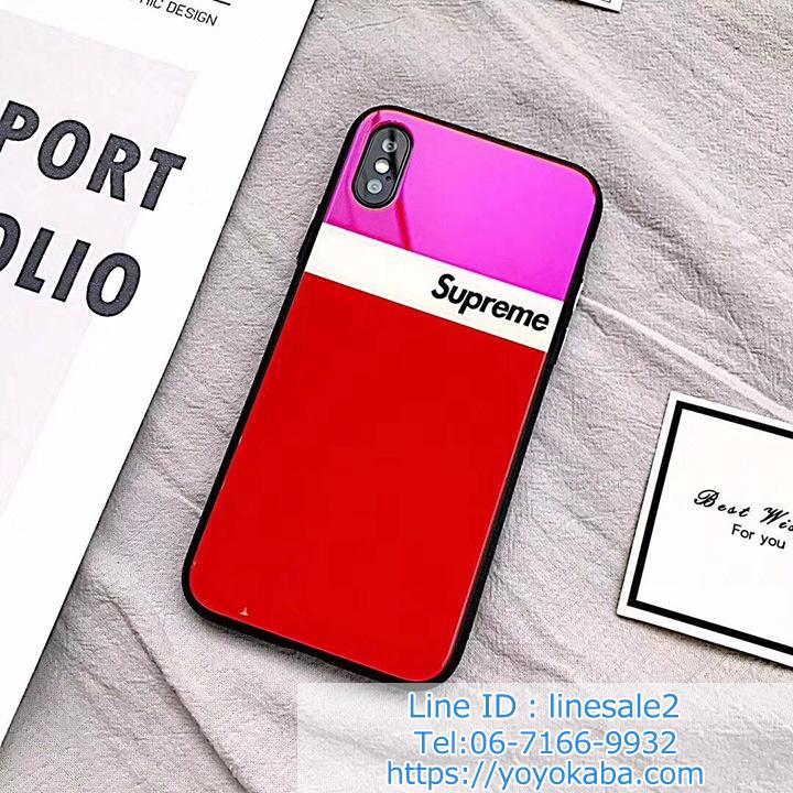 SUPREME iphonex/テンスマホケース 鏡面デザイン
